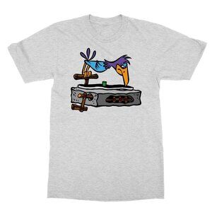 Flintstones Record Player Retro Cartoon Graphic T-Shirt 96